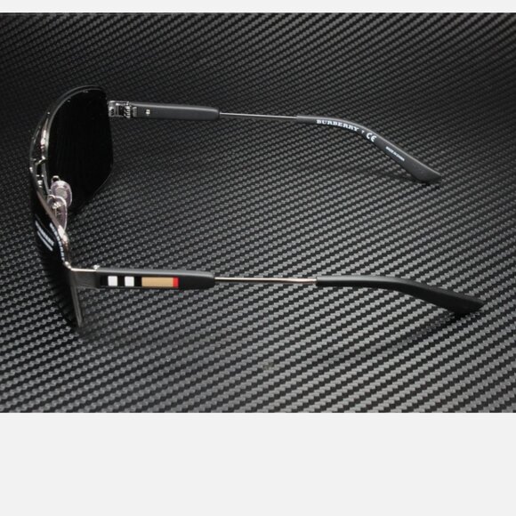 BURBERRY Gunmetal Gray Men's Sunglasses 63mm - Picture 4 of 5